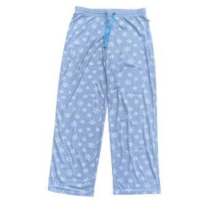 Echo Sleepwear Snowflake Pajama Pants Jersey Knit Wide Leg Loose Loungewear-M